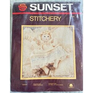 Vintage Sunset Stitchery Sarah Doll Kit 2866 Sealed 1986 Embroidery Sewing